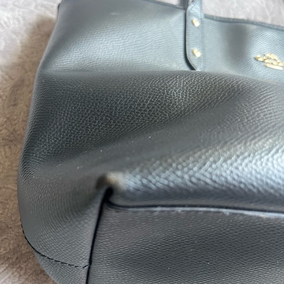 Coach Black Pebbled Leather Tote - Picture 8 of 15